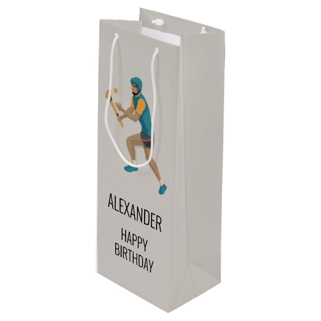 Hurling Geschenktüte Für Weinflaschen (Vorderseite Schrägansicht)