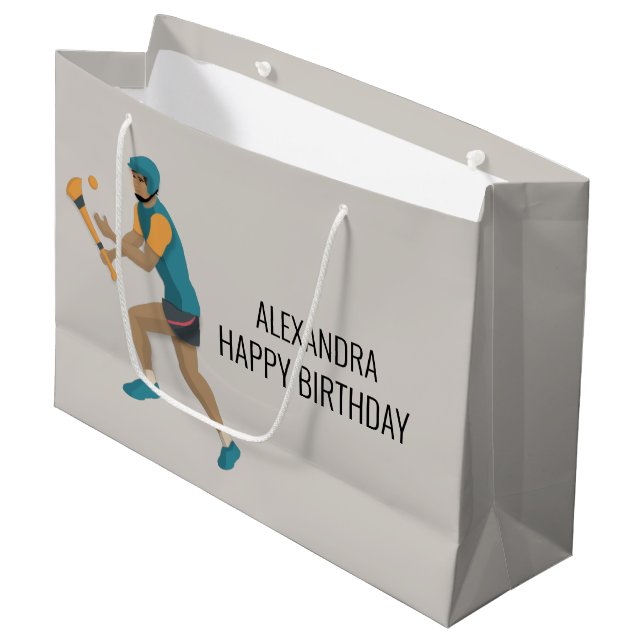 Hurling Große Geschenktüte (Vorderseite Schrägansicht)