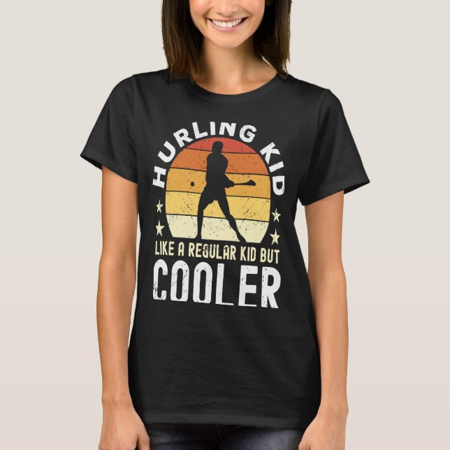 Hurling Kid Sprichwort Hurling Player T-Shirt (Vorderseite)