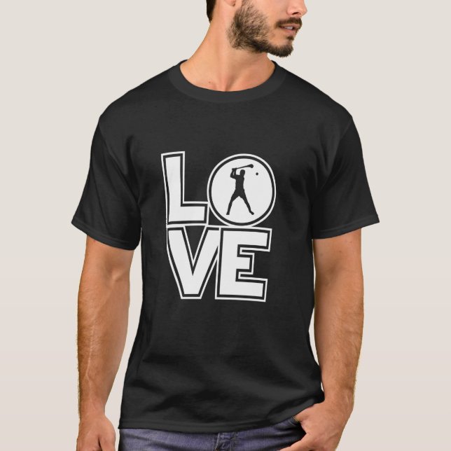 Hurling LIEBE Funny Hurling Player T-Shirt (Vorderseite)