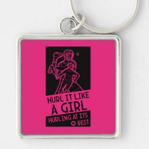 Hurling Sport für Frauen Schlüsselanhänger