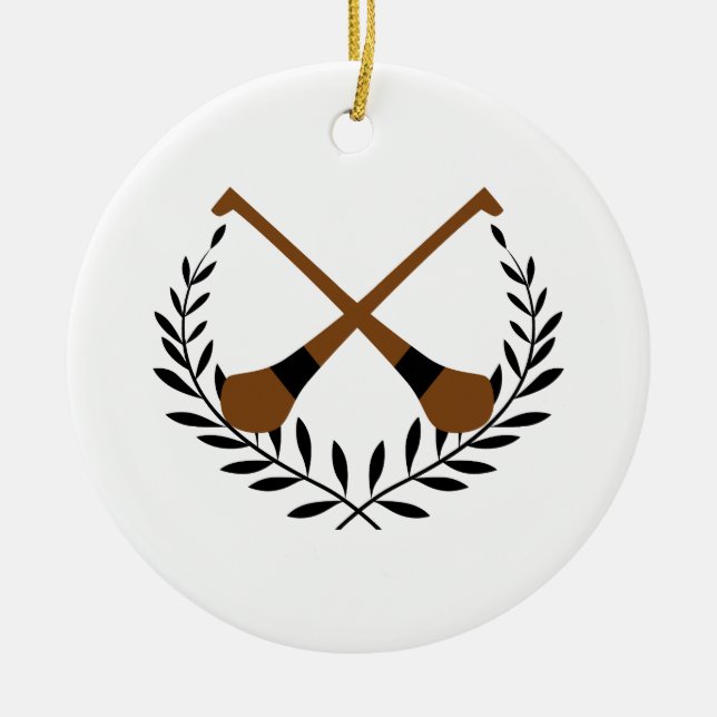Hurling Wreath Keramik Ornament (Vorne)