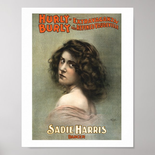 Hurly Burly Extravaganza - Sadie Harris Poster (Vorne)