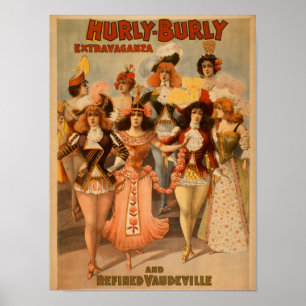 Hurly Burly Extravaganza Theatre Poster