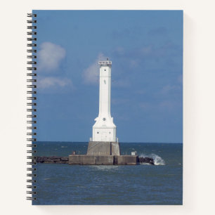 Huron Harbor Light Notebook Notizbuch