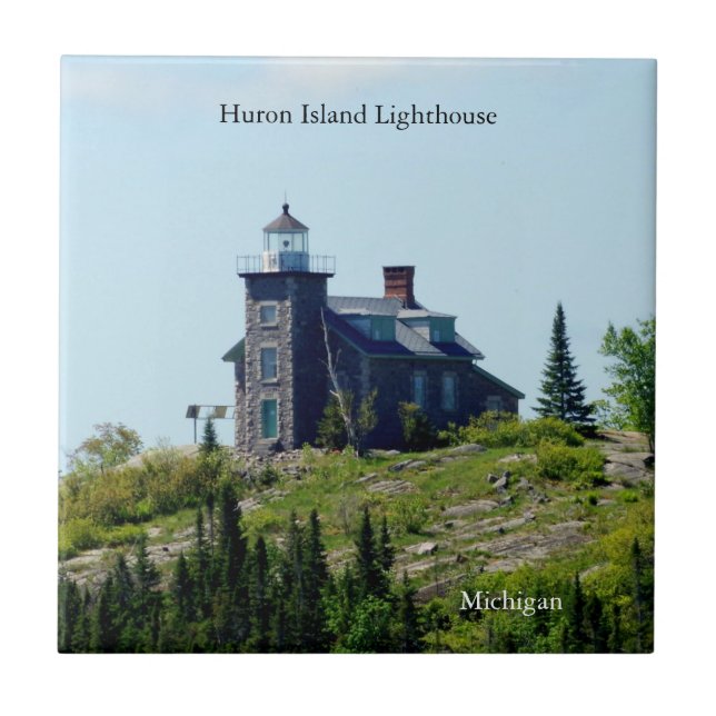 Huron Island Leuchtturmziegel Fliese (Vorderseite)