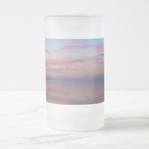 Huron Lake Pink Sunrise Mattglas Bierglas