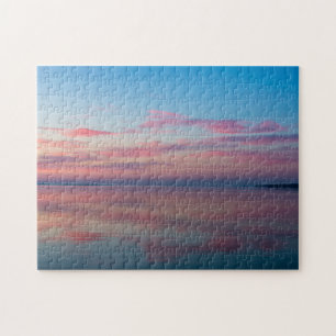 Huron Lake Pink Sunrise Puzzle