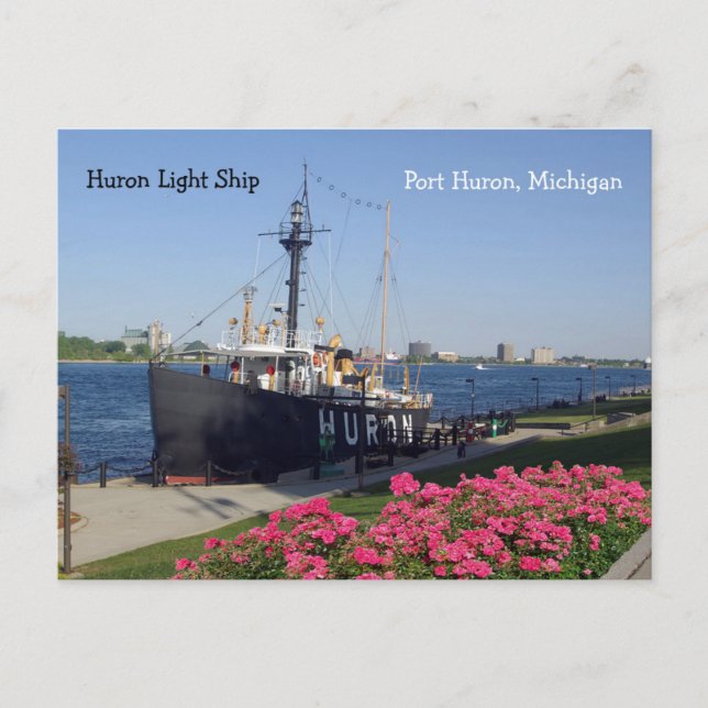 Huron Lightship Postkarte (Vorderseite)