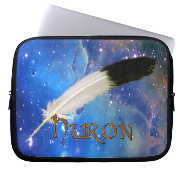 HURON Nation & Feather Space Laptop Sleeve (Vorderseite)