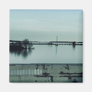 Huron River Blues Fotografy von Willowcatdesigns Magnet