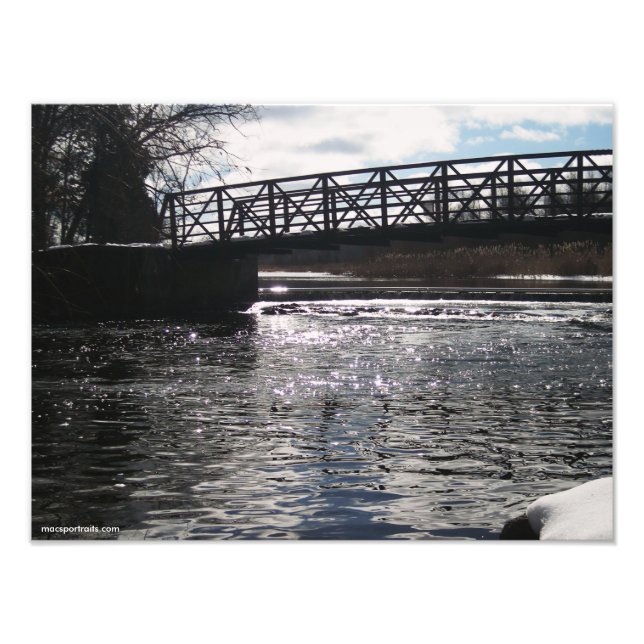 Huron River Bridge Fotodruck (Vorne)