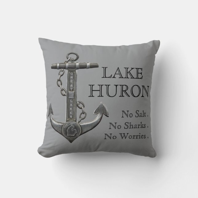 Huron-See: Seepferdanker Kissen (Vorderseite)