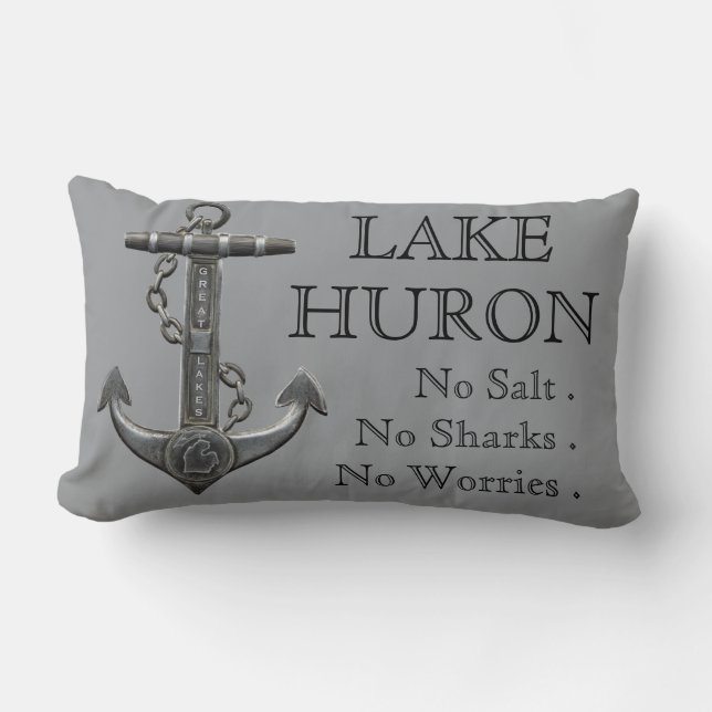Huron-See: Seepferdanker Lendenkissen (Vorderseite)