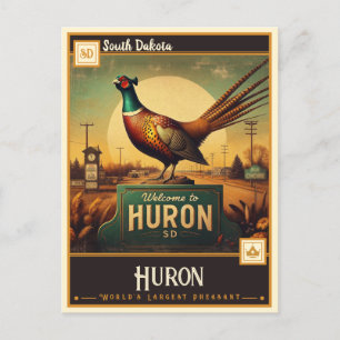 Huron, South Dakota Vintage Postkarte