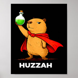 Hurra Capybara Alchemist lustiger Zaubertrank Meme Poster