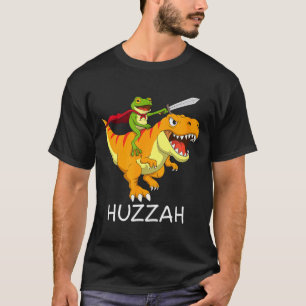 Hurra Frosch-Ritter-Meme und lustiger Dinosaurier  T-Shirt