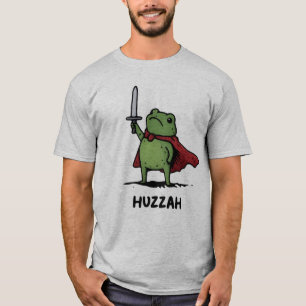 Hurra Froschritter Lustiges Meme Mittelalterliches T-Shirt