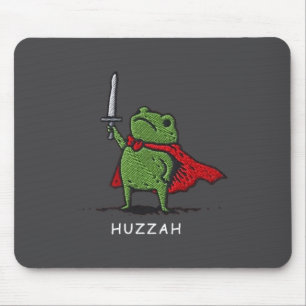 Hurra Froschritter Lustiges Schwert Meme Zitat Mousepad
