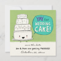 HURRA für Hochzeitstorte! Lustige Hochzeitsankündi
