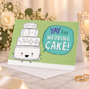 HURRA für Hochzeitstorte! Lustige Hochzeitsglückwü Karte