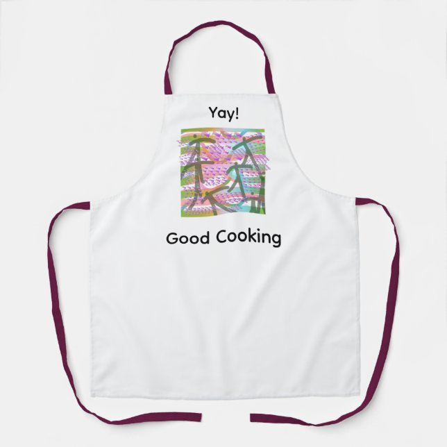 Hurra! Gutes Kochen Schürze (Vorderseite)