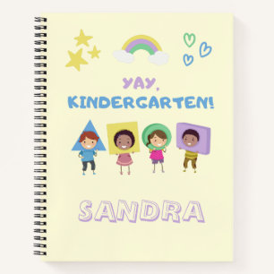 Hurra Kindergarten! Süße Kinder geschlechtsneutral Notizbuch