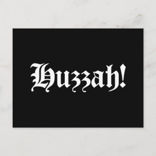Hurra! {Mittelalterliche Typografie} Postkarte