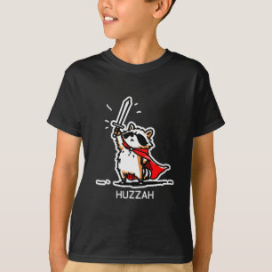 Hurra Waschbär Ritter Lustiges Schwert Meme Zitat T-Shirt