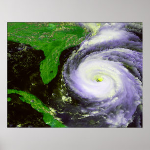 Hurrican Fran vor Florida - 1996 Satelliten-Bild Poster