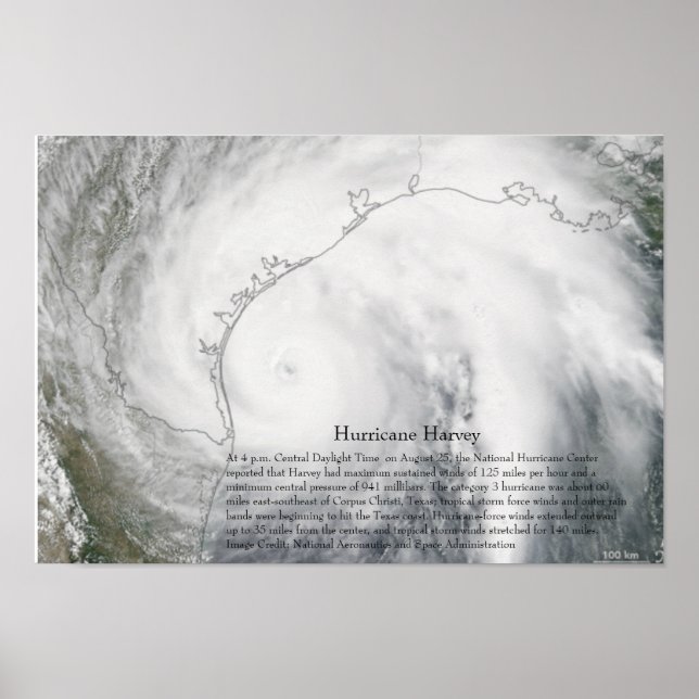 Hurricane Harvey Poster (Vorne)