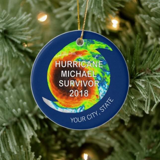 HURRICANE MICHAEL SURVIVOR | Stadt und Staat Keramik Ornament (Baum)