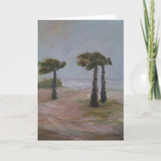 HURRICANE PALMS Grußkarte Karte