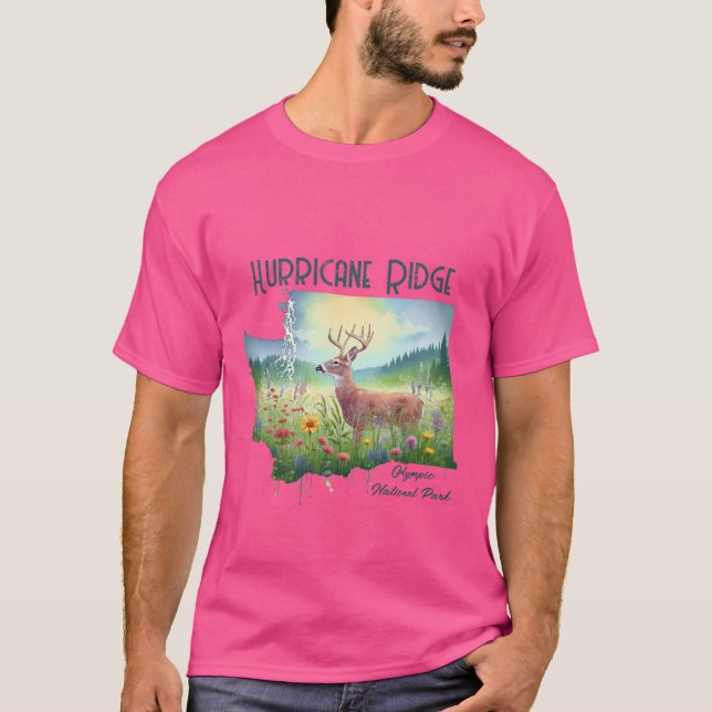 Hurricane Ridge Nationalpark Souvenir Geschenk T-Shirt (Vorderseite)