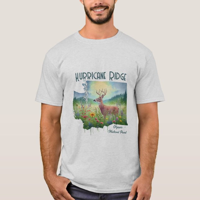 Hurricane Ridge Nationalpark Souvenir Geschenk T-Shirt (Vorderseite)