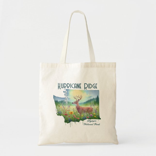 Hurricane Ridge Nationalpark Souvenir Geschenk Tragetasche (Vorne)