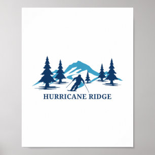 Hurricane Ridge Washington Ski Resort Skifahrer Poster