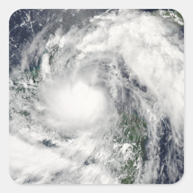 Hurrikan Alex Quadratischer Aufkleber (Vorderseite)
