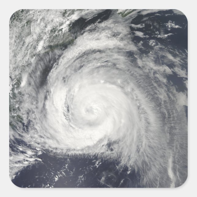 Hurrikan Bill vor der Ostküste Quadratischer Aufkleber (Vorderseite)
