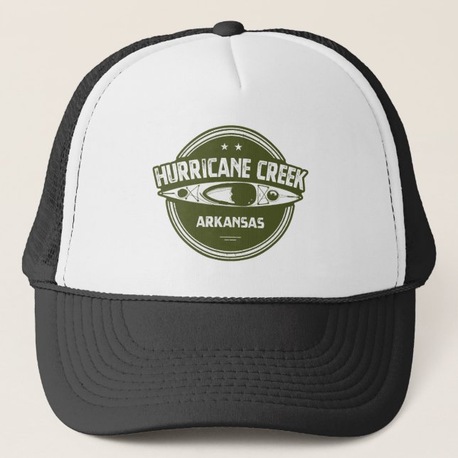 Hurrikan Creek Arkansas Kayaking Truckerkappe (Vorderseite)