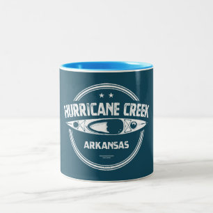 Hurrikan Creek Arkansas Kayaking Zweifarbige Tasse