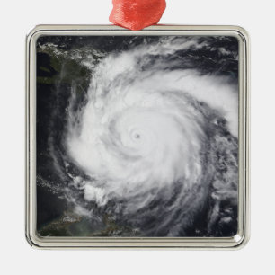 Hurrikan Dean im Atlantik und in der Karibik Silbernes Ornament