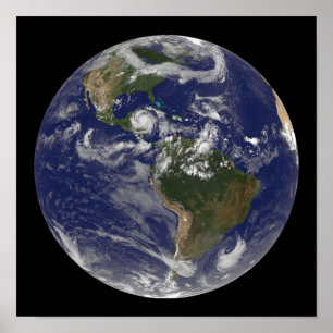 Hurrikan Dean nähert Yucatan Halbinsel Poster