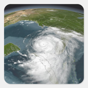 Hurrikan Dennis 3 Quadratischer Aufkleber