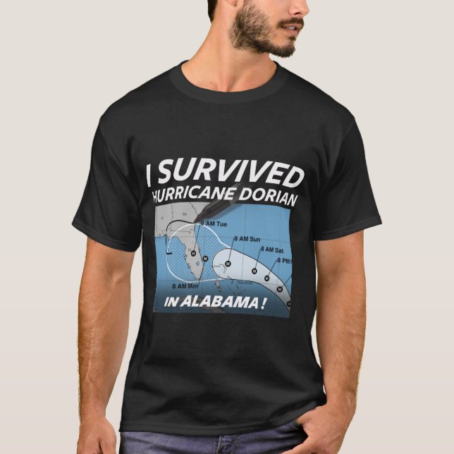 Hurrikan Dorian Alabama Survivor T-Shirt (Vorderseite)