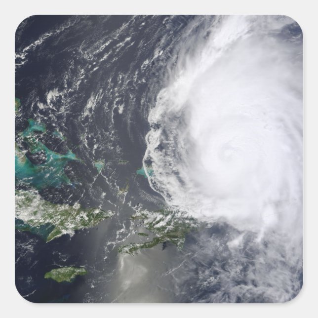 Hurrikan Earl 2 Quadratischer Aufkleber (Vorderseite)