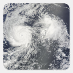 Hurrikan Felicia und Sturm Enrique östlich des Ha Quadratischer Aufkleber