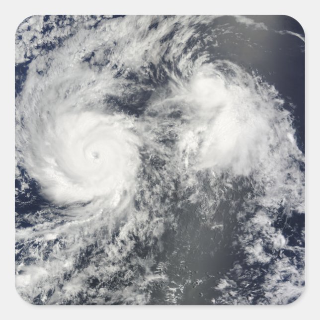 Hurrikan Felicia und Sturm Enrique östlich von Haw Quadratischer Aufkleber (Vorderseite)