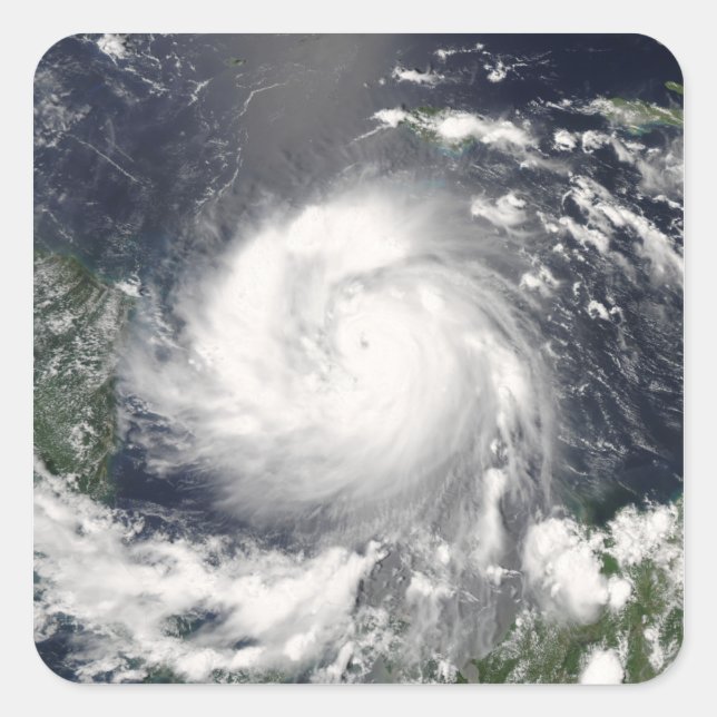 Hurrikan Felix Quadratischer Aufkleber (Vorderseite)