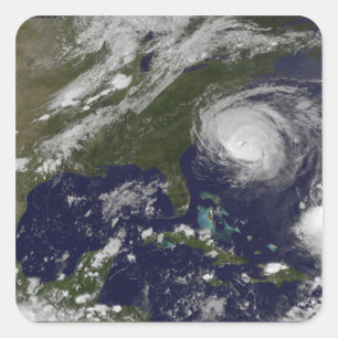 Hurrikan-Graf 4 Quadratischer Aufkleber